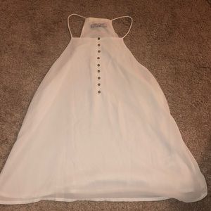 White and gold chic tank top